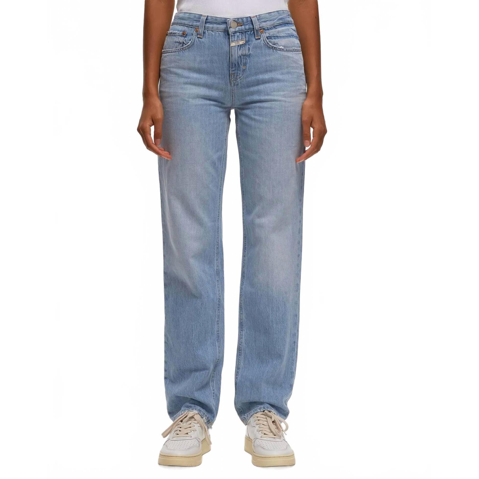 New Closed Briston Relaxed Fit Mid Waist Jean In Blue